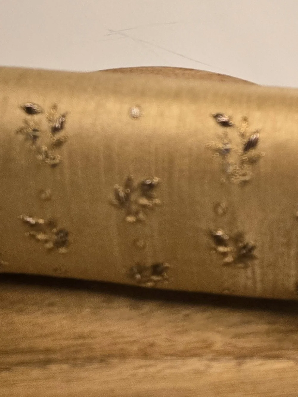 fabindia Gold Embroidered Satin Crossbody Clutch